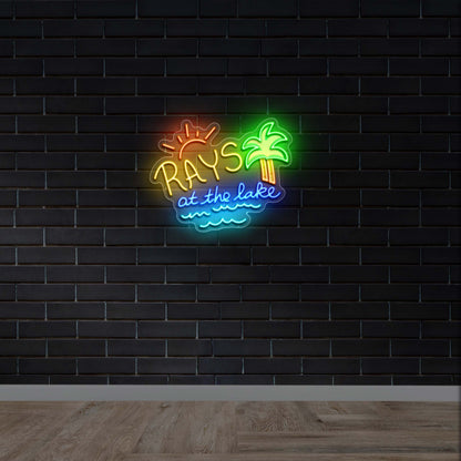 Rays at the lake - Premium Neon Artwork