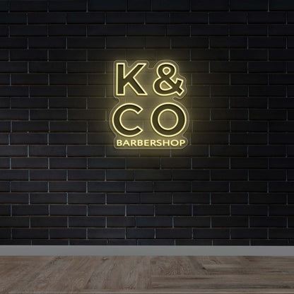 K & CO BARBERSHOP - Premium Neon Artwork
