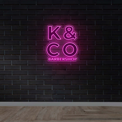 K & CO BARBERSHOP - Premium Neon Artwork