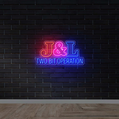 J&L TWO BIT OPERATION - Premium Neon Artwork