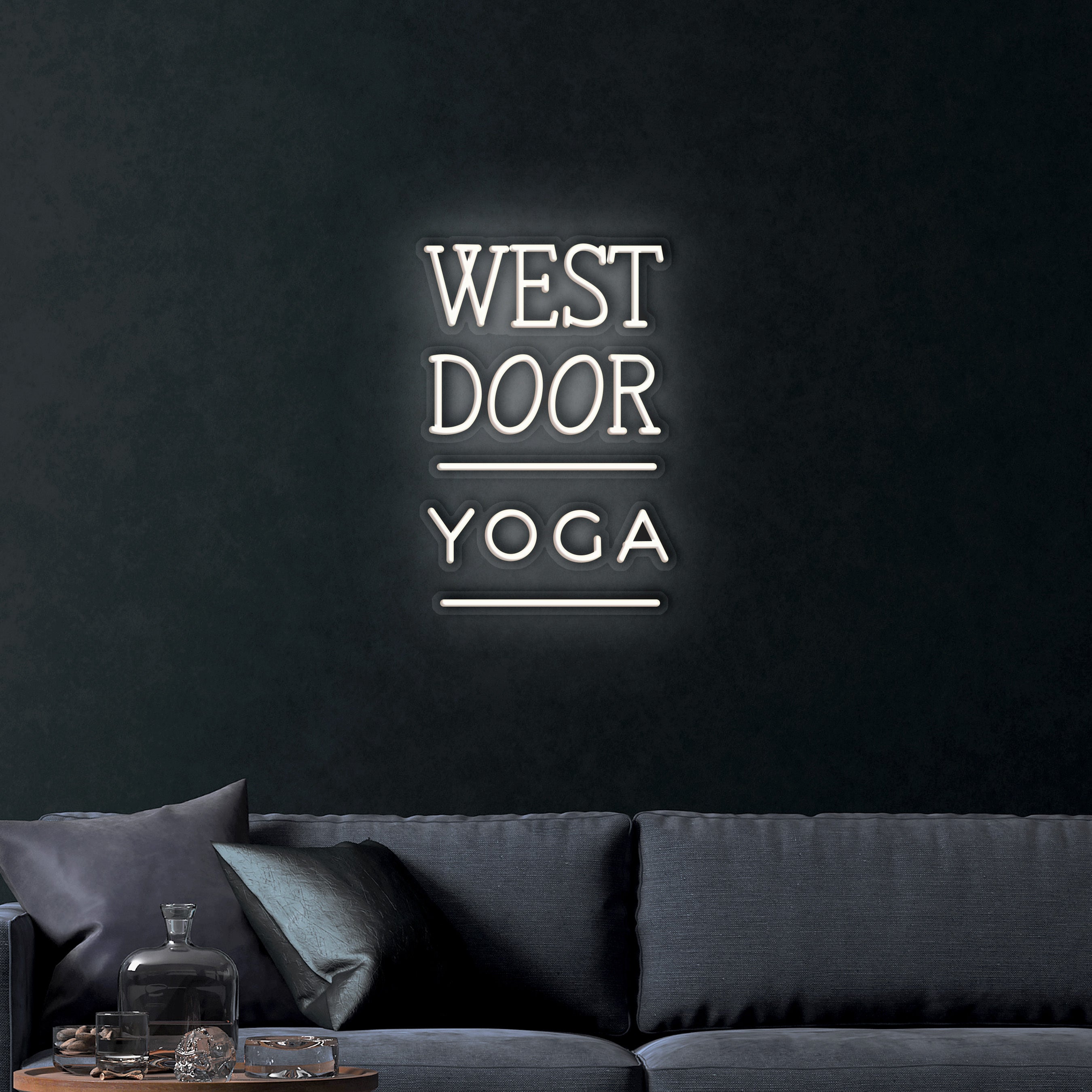 West Door Yoga – Premium Neon Artwork