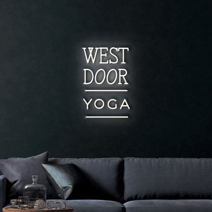 West Door Yoga – Premium Neon Artwork