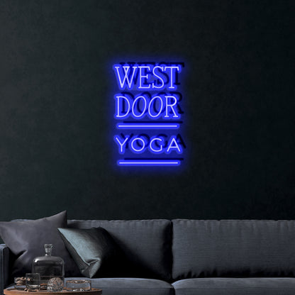 West Door Yoga – Premium Neon Artwork
