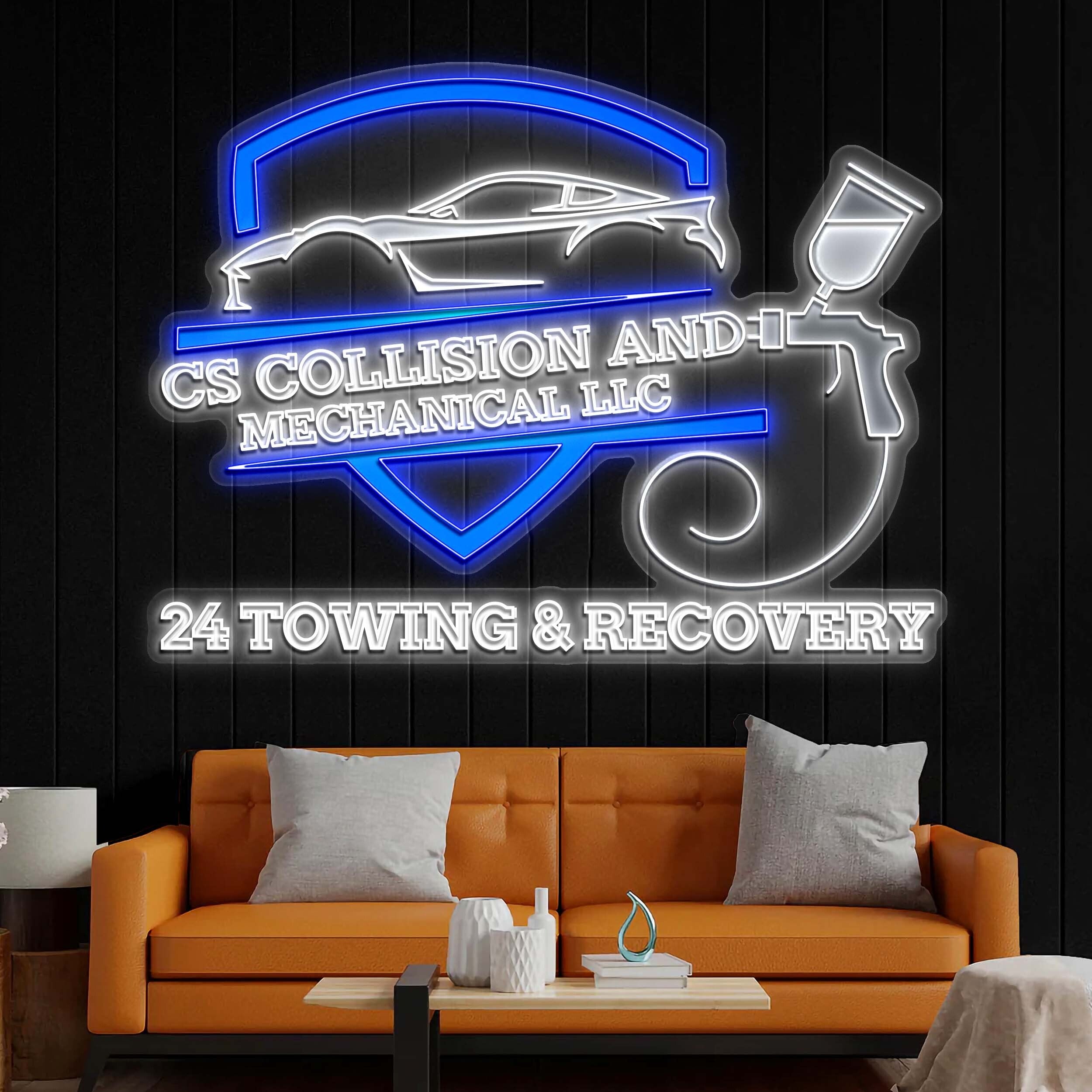 CS COLLISION AND MECHANICAL LLC - Premium Neon Artwork