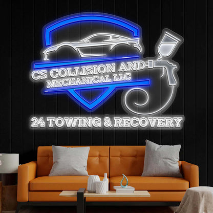 CS COLLISION AND MECHANICAL LLC - Premium Neon Artwork