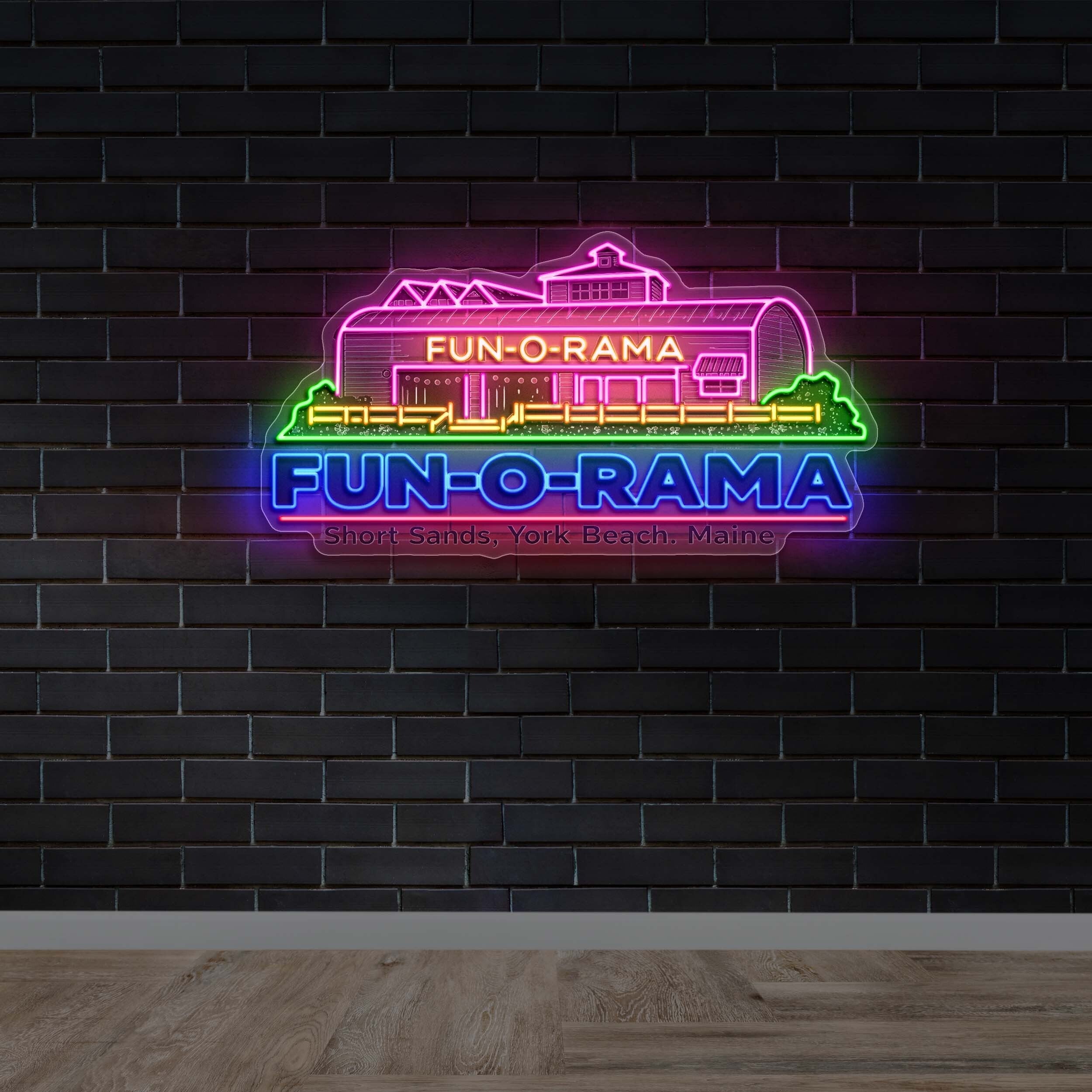FUN-O-RAMA Short Sands, York Beach, Maine - Premium Neon Artwork