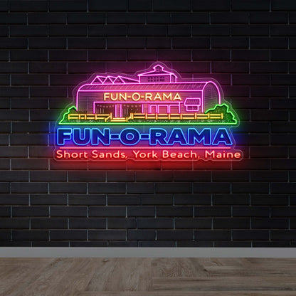 FUN-O-RAMA Short Sands, York Beach, Maine - Premium Neon Artwork