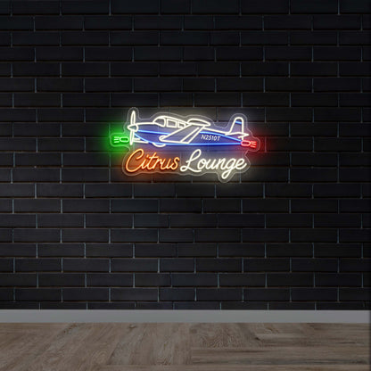 Citrus Lounge - Premium Neon Artwork