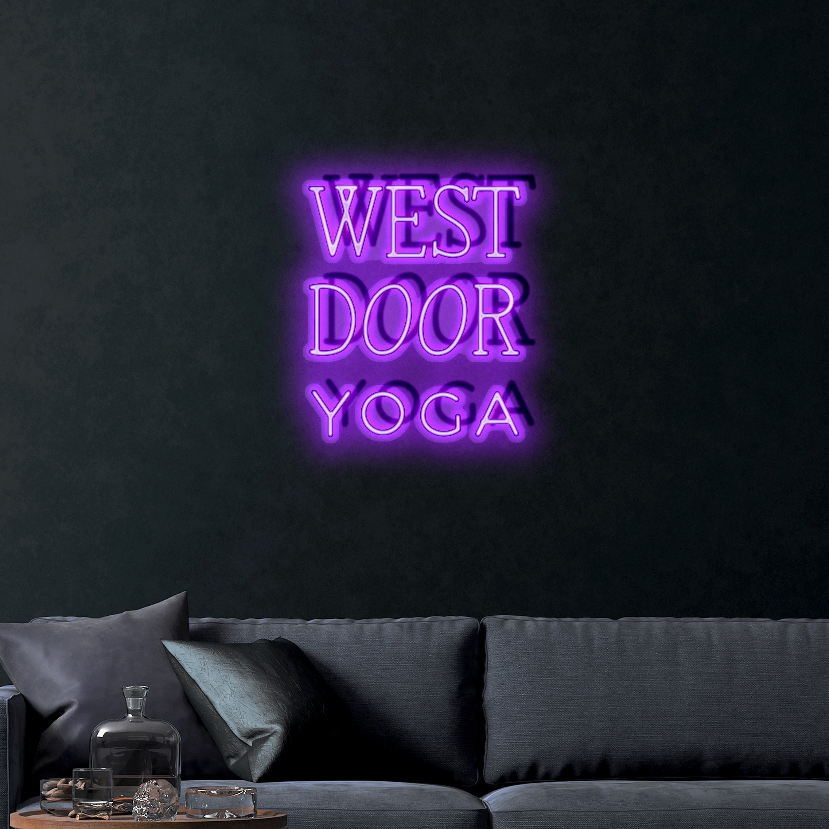 West Door Yoga – Premium Neon Artwork