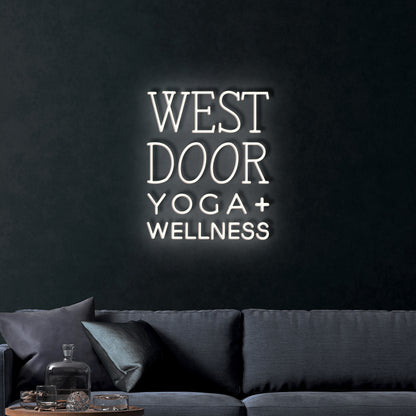 West Door Yoga – Premium Neon Artwork