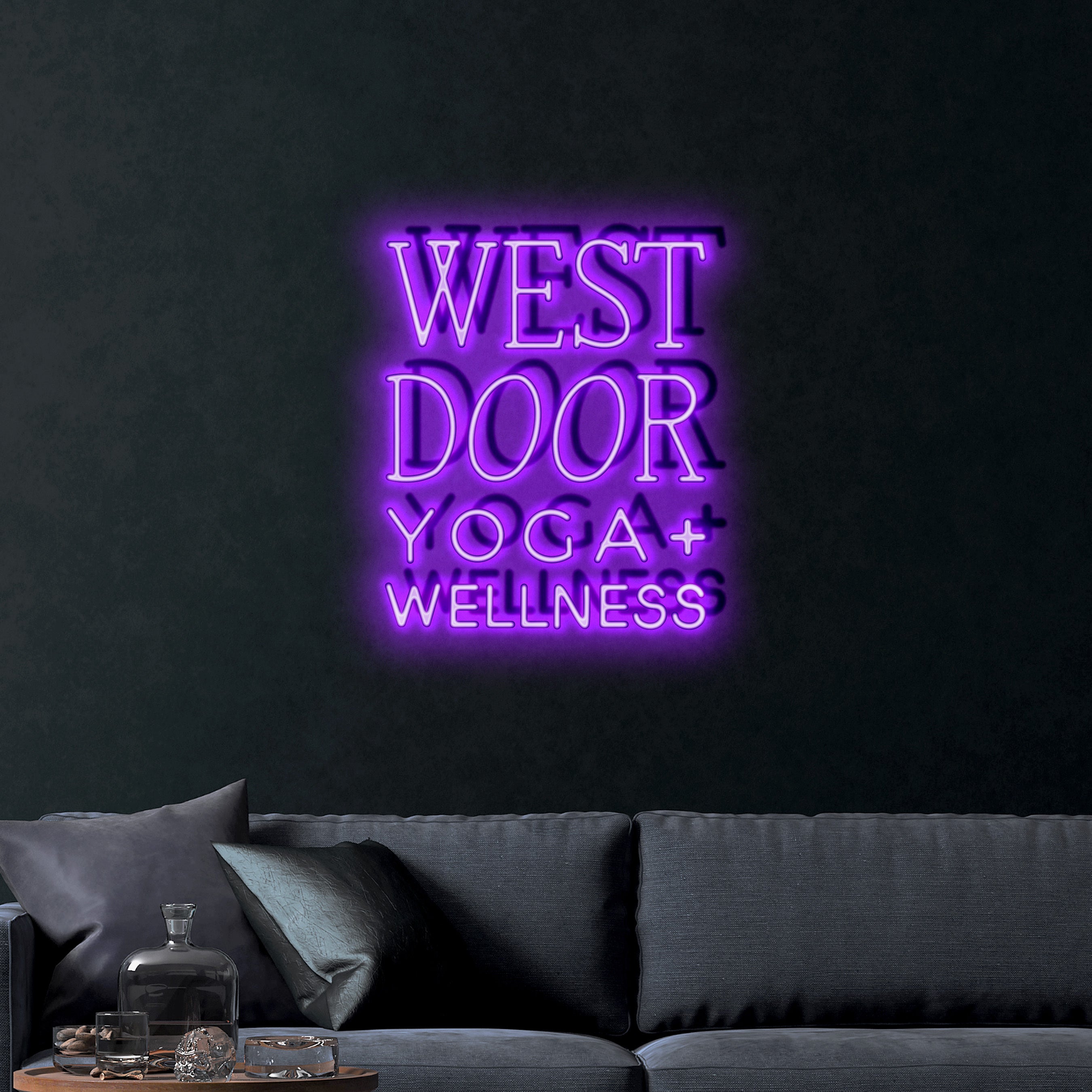 West Door Yoga – Premium Neon Artwork