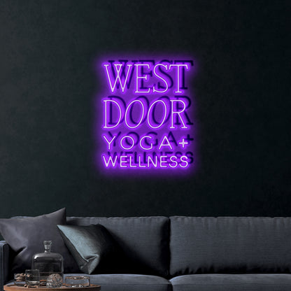 West Door Yoga – Premium Neon Artwork