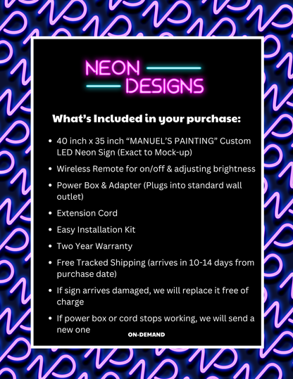 MANUEL’S PAINTING - Premium Neon Artwork