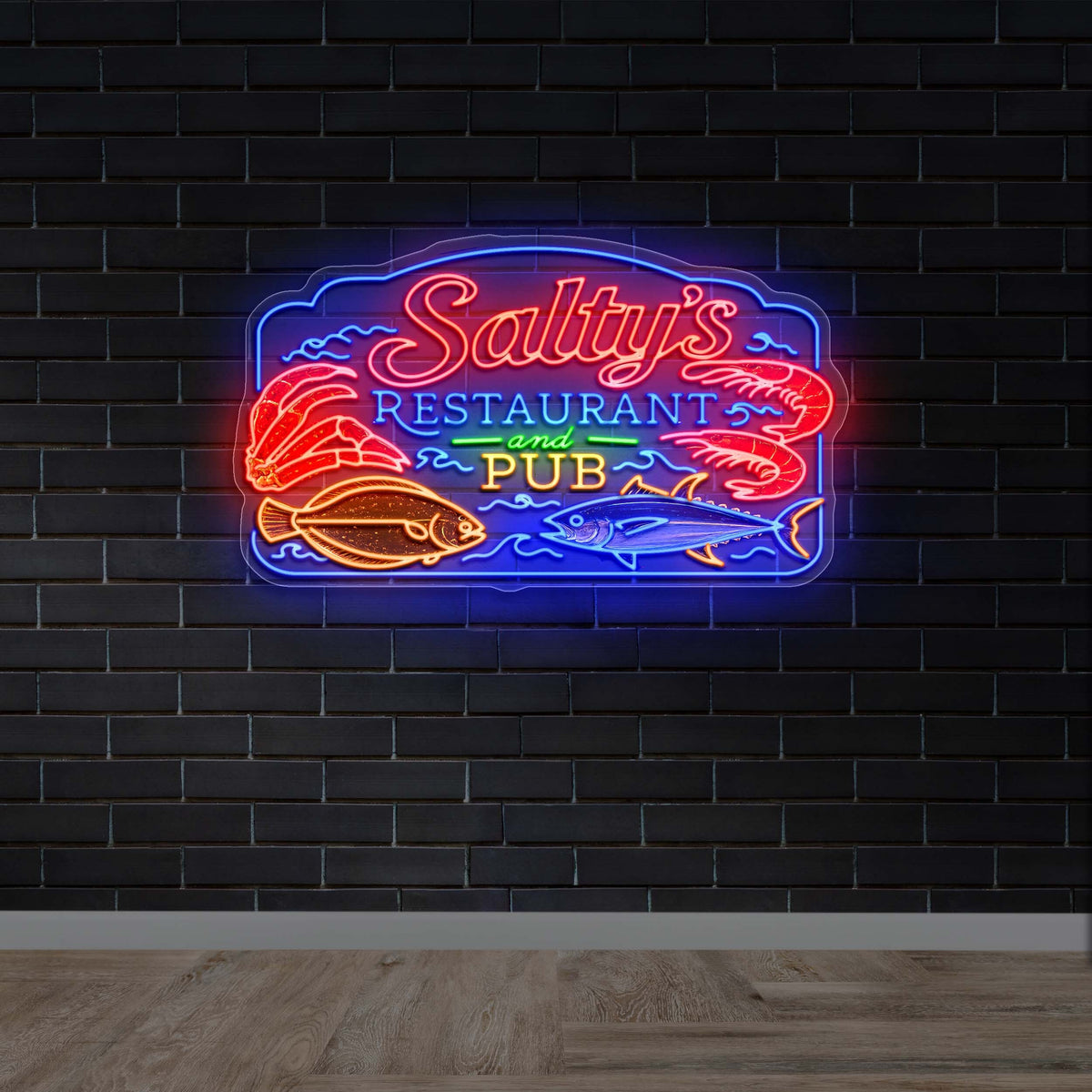 Salty's Restaurant and Pub - Premium Neon Artwork