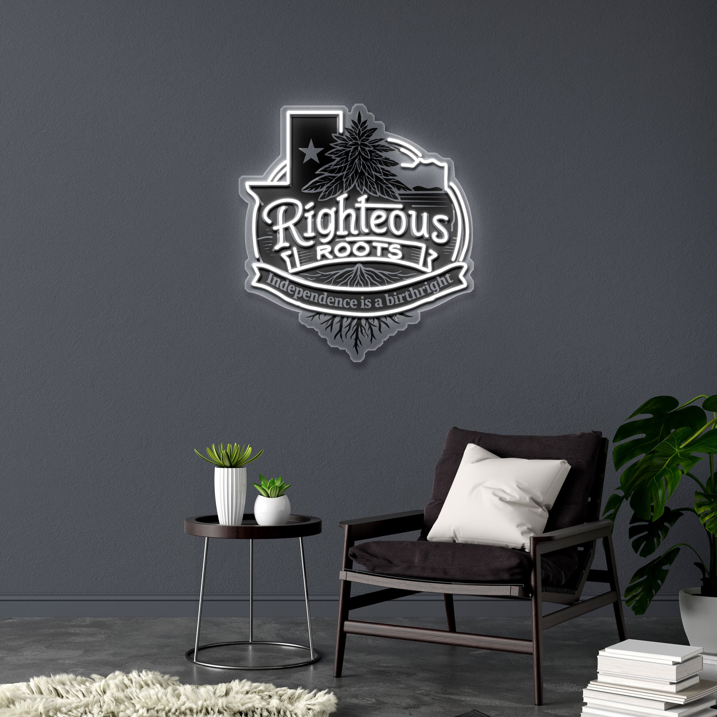 Righteous Roots - Premium Neon Artwork