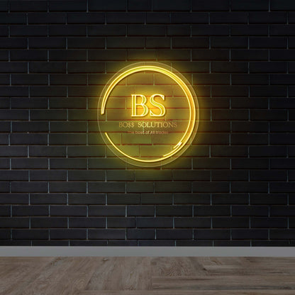 Bo$$ Solutions | Front Lit - Premium Neon Artwork