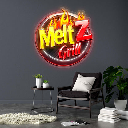 Melt Z Grill - Premium Neon Artwork