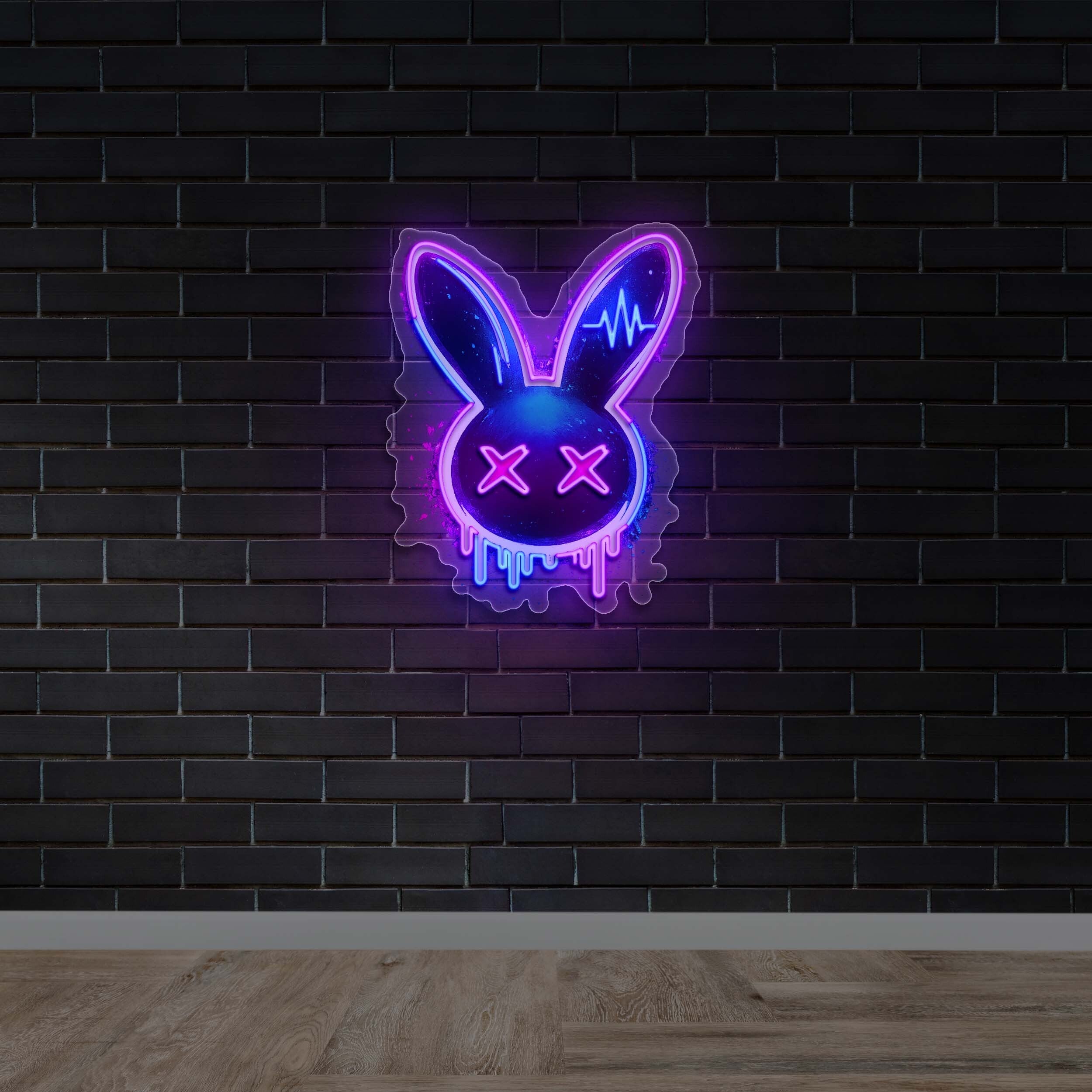Bad Bunny logo - Premium Neon Artwork