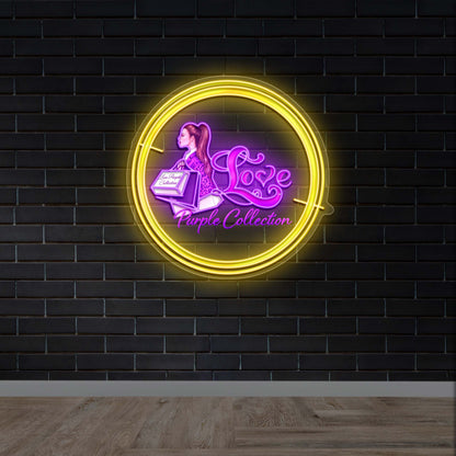 Love Purple Collection - Premium Neon Artwork