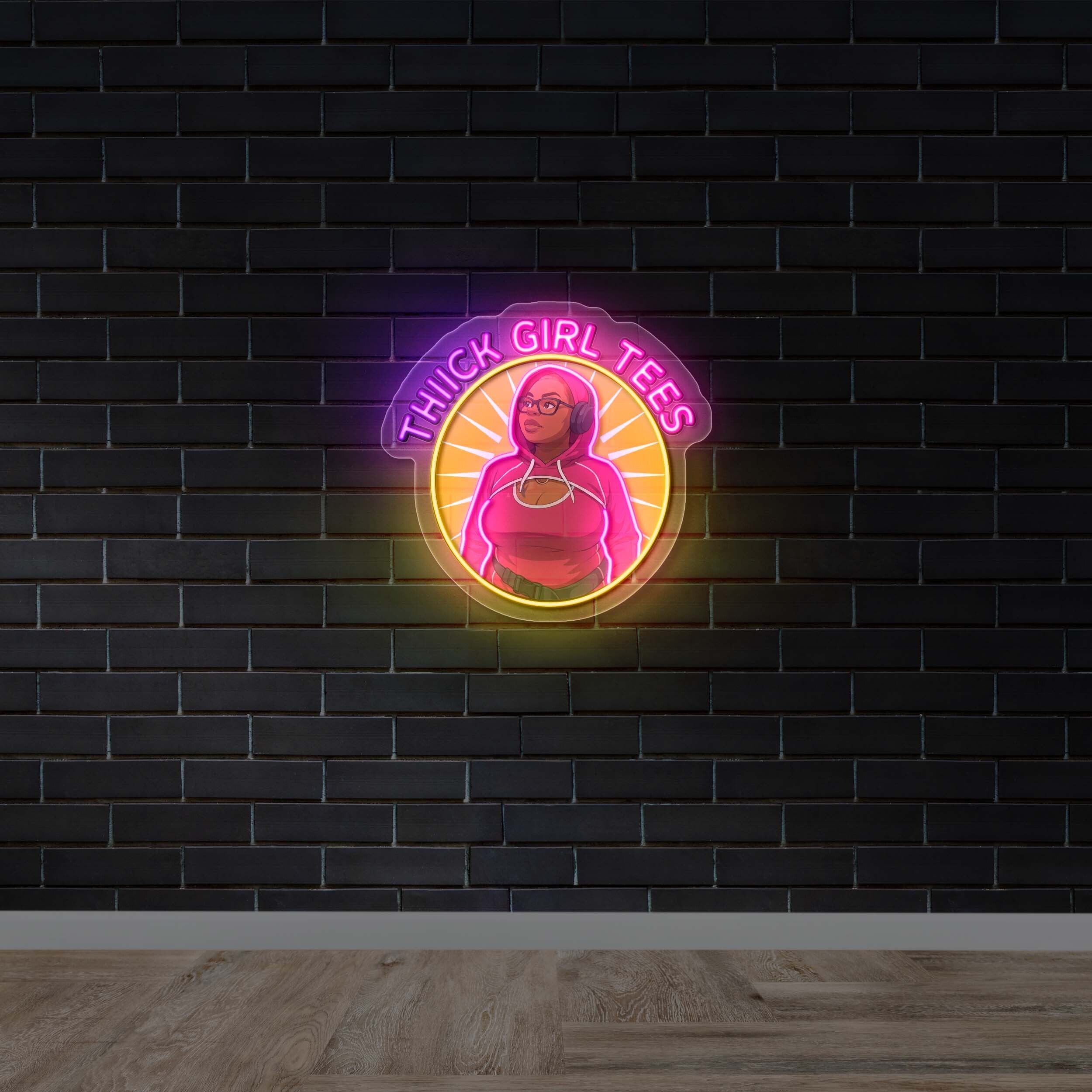 Thick Girl Tees - Premium Neon Artwork