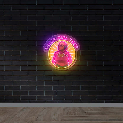 Thick Girl Tees - Premium Neon Artwork
