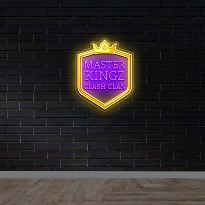 MASTER KINGZ CLASH CLAN - Premium Neon Artwork