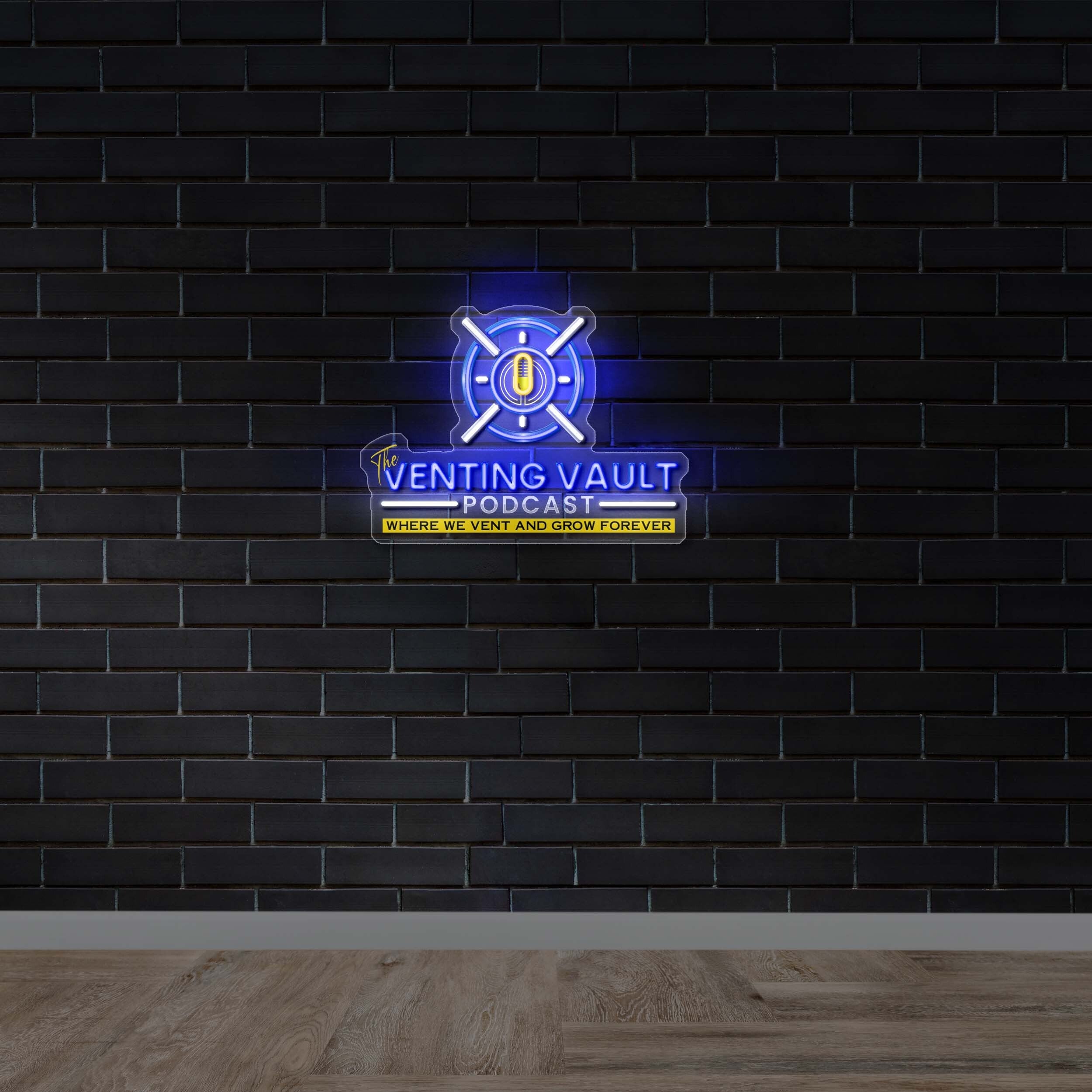 The Venting Vault Podcast - Premium Neon Artwork