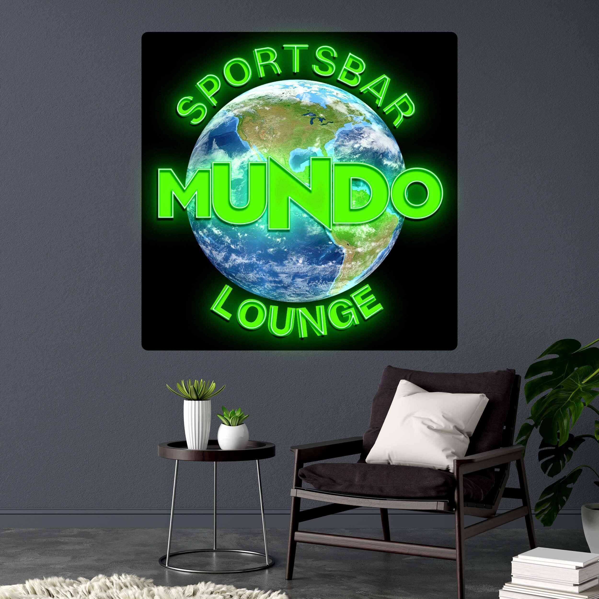 SPORTSBAR MUNDO LOUNGE - Premium Neon Artwork