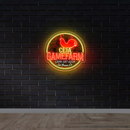 Ceja Gamefarm | 2nd Version - Premium Neon Artwork