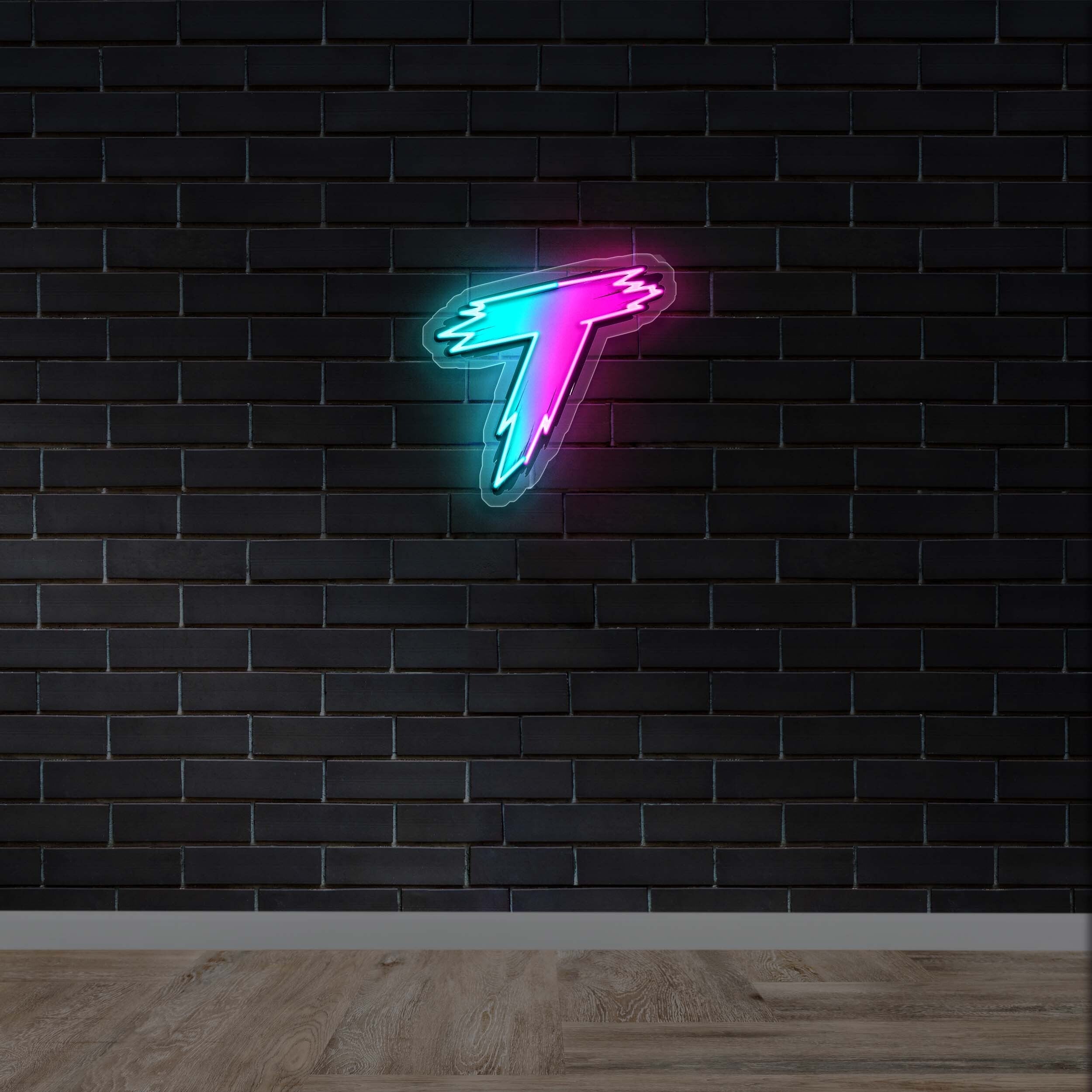 T - Premium Neon Artwork