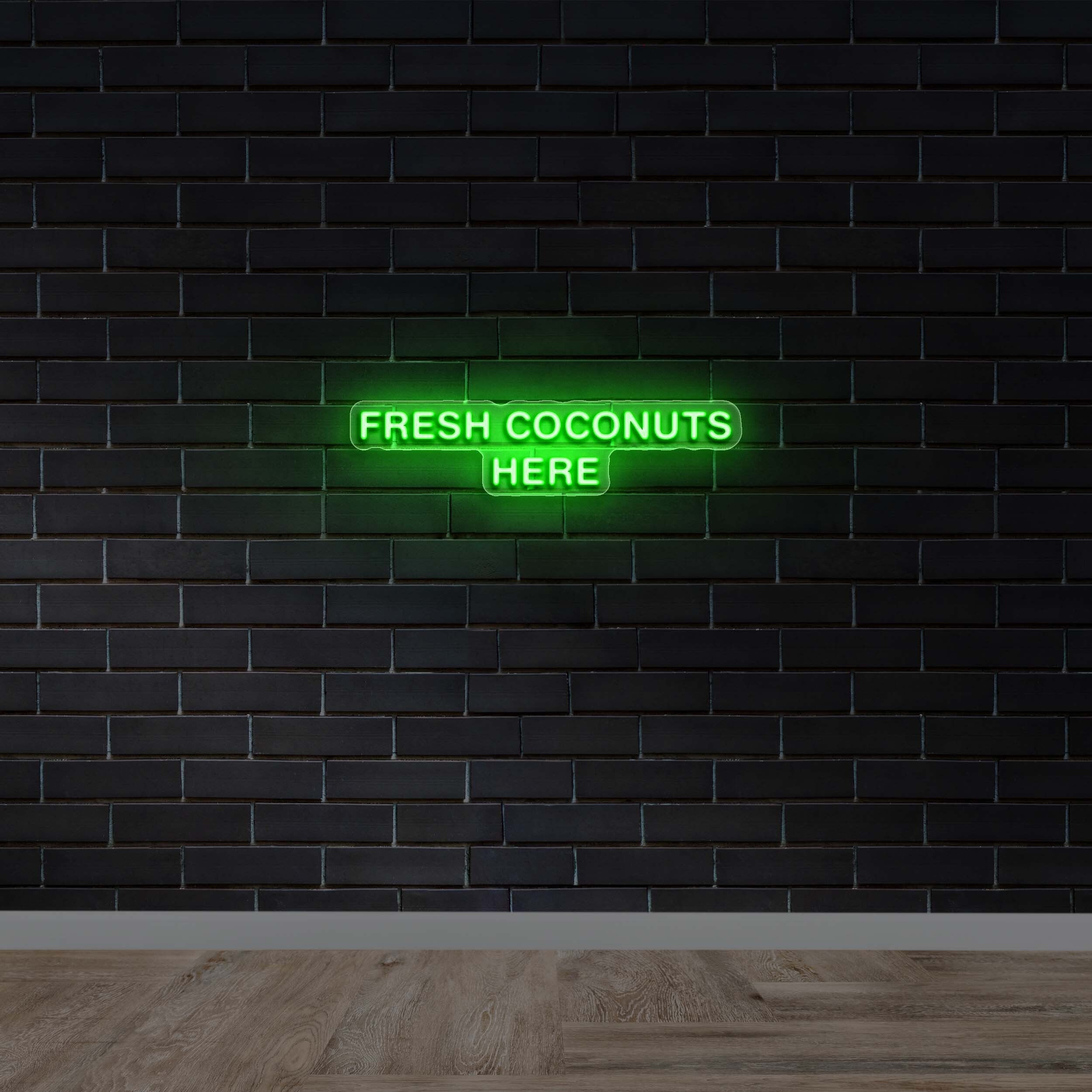 FRESH COCONUTS HERE - Premium Neon Artwork
