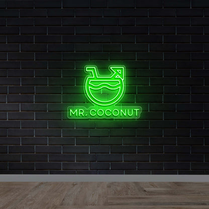 MR. COCONUT - Premium Neon Artwork