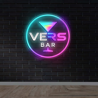 VERS Bar Circle Logo - Premium Neon Artwork