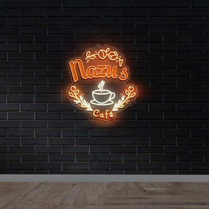 Nazu's Cafe - Premium Neon Artwork
