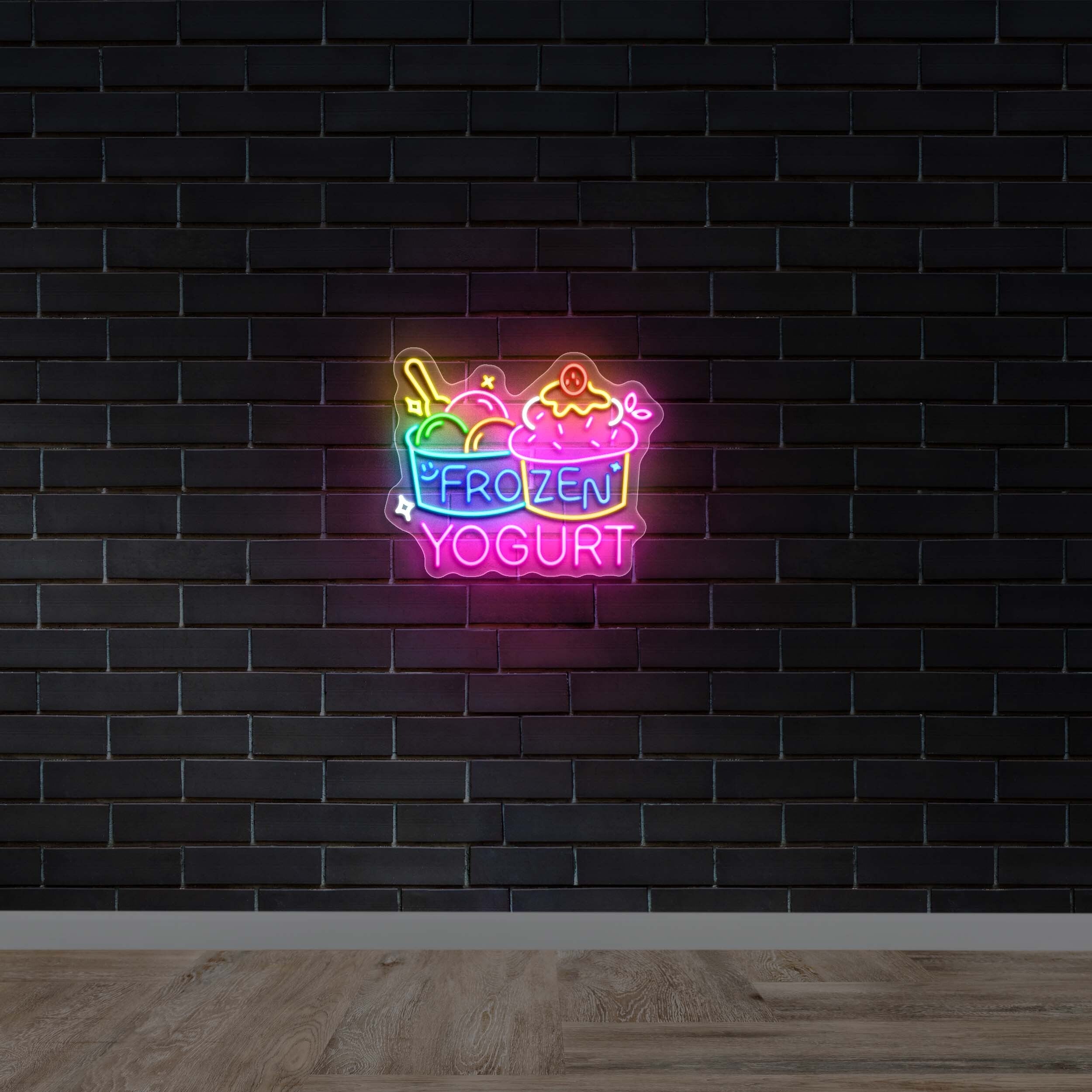 Frozen Yogurt - Premium Neon Artwork