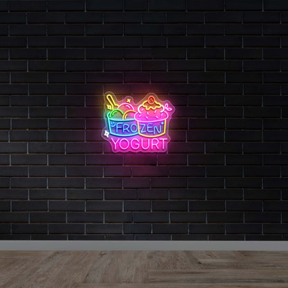 Frozen Yogurt - Premium Neon Artwork
