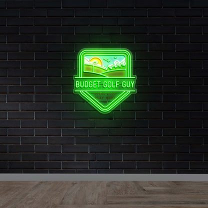 Budget Golf Guy - Premium Neon Artwork