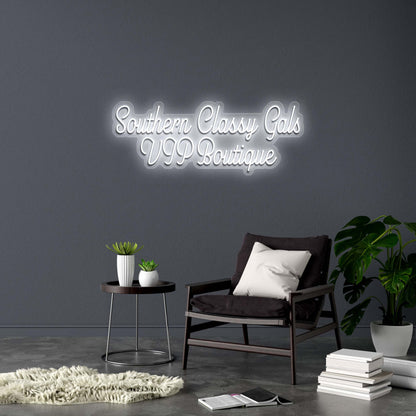 Southern Classy Gals VIP Boutique - Premium Neon Artwork