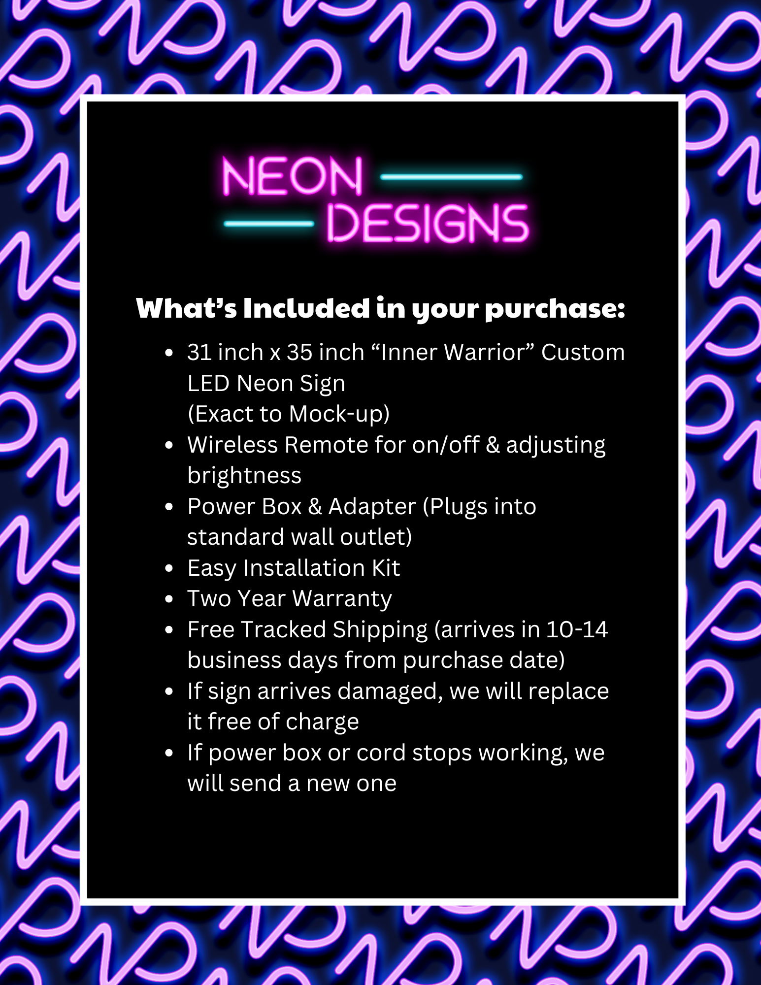 Inner Warrior - Premium Neon Artwork
