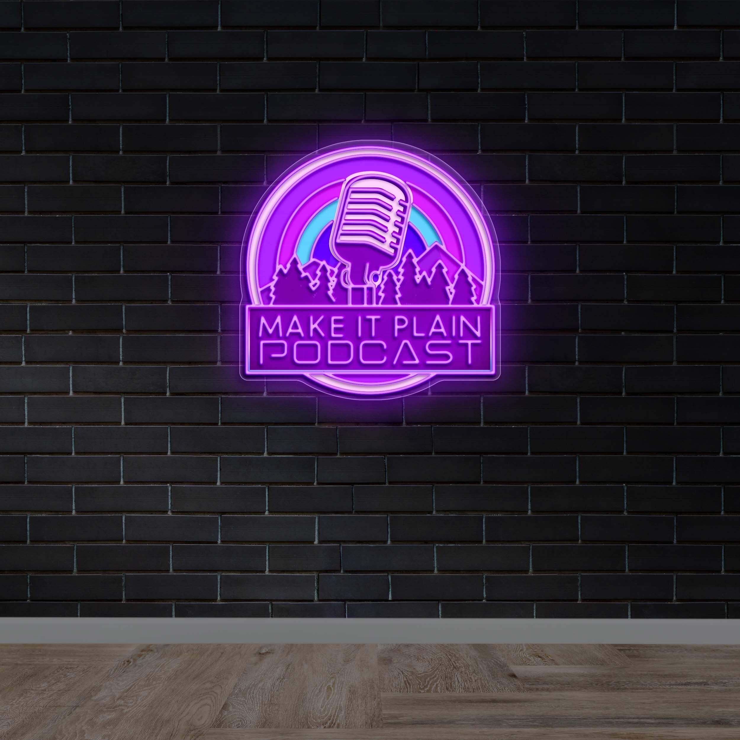 MAKE IT PLAIN PODCAST - Premium Neon Artwork