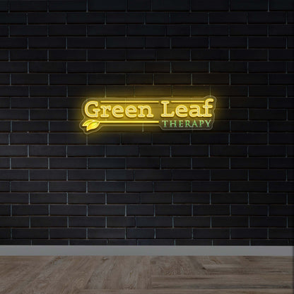 GREEN LEAF THERAPY - Premium Neon Artwork