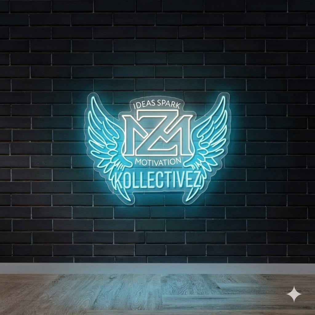 Ideas Spark Motivation Kollective Z - Premium Neon Artwork
