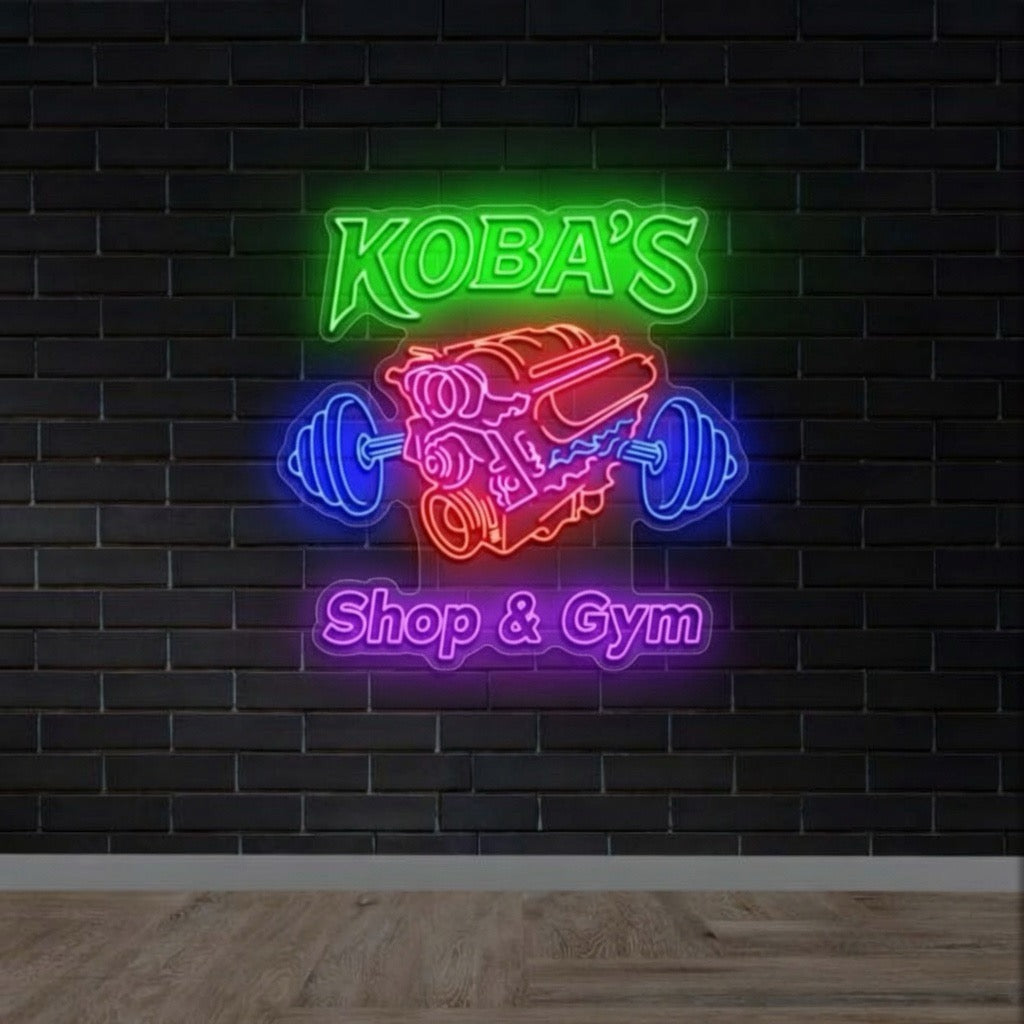 KOBA'S Gym & Shop - Premium Neon Artwork
