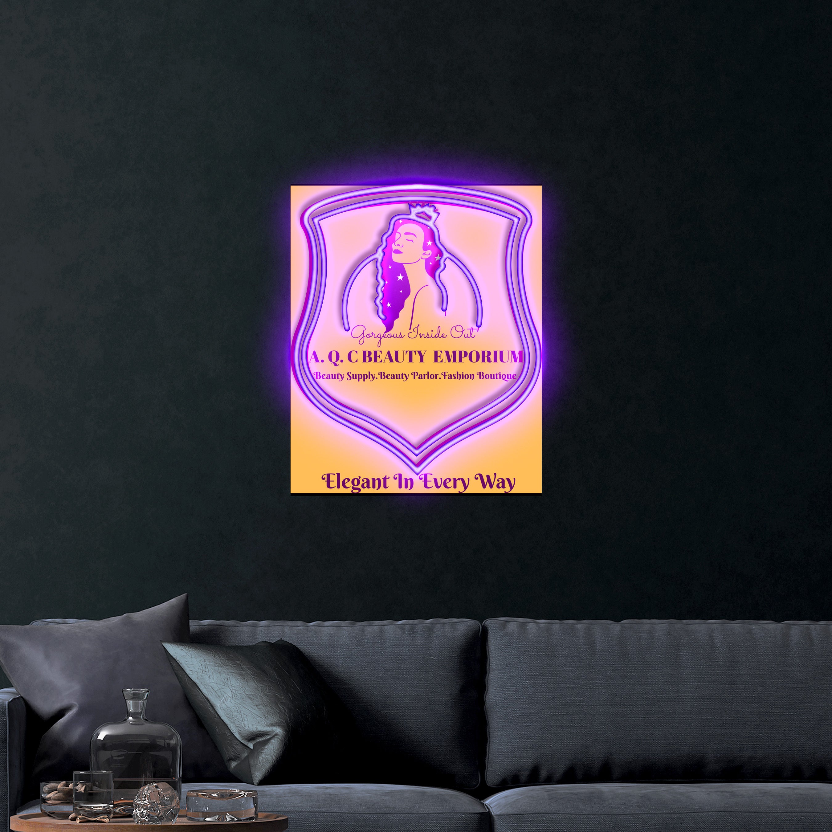 A. Q. C. Beauty Emporium – Premium Neon Artwork