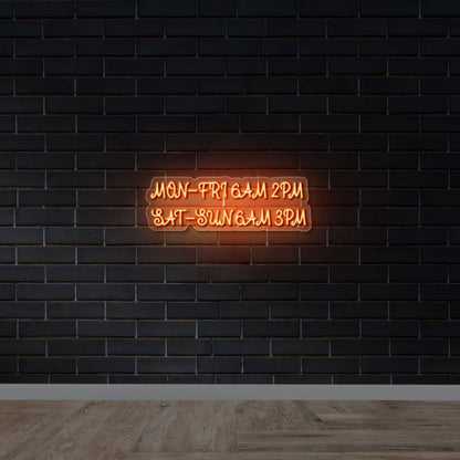 MON-FRI - Premium Neon Artwork