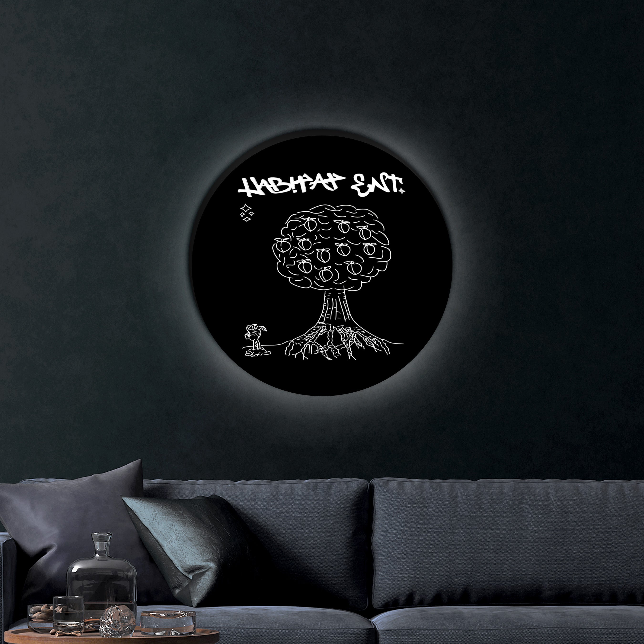 HABHAP EAST (backlit) – Premium Neon Artwork
