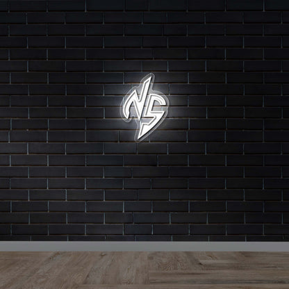 NS Barber Logo - Premium Neon Artwork