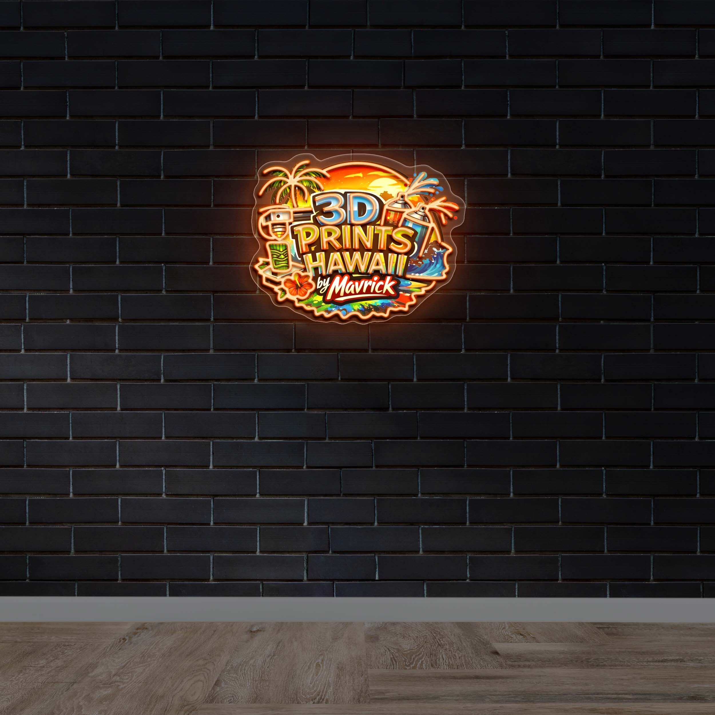 3D Prints Hawaii - Premium Neon Artwork