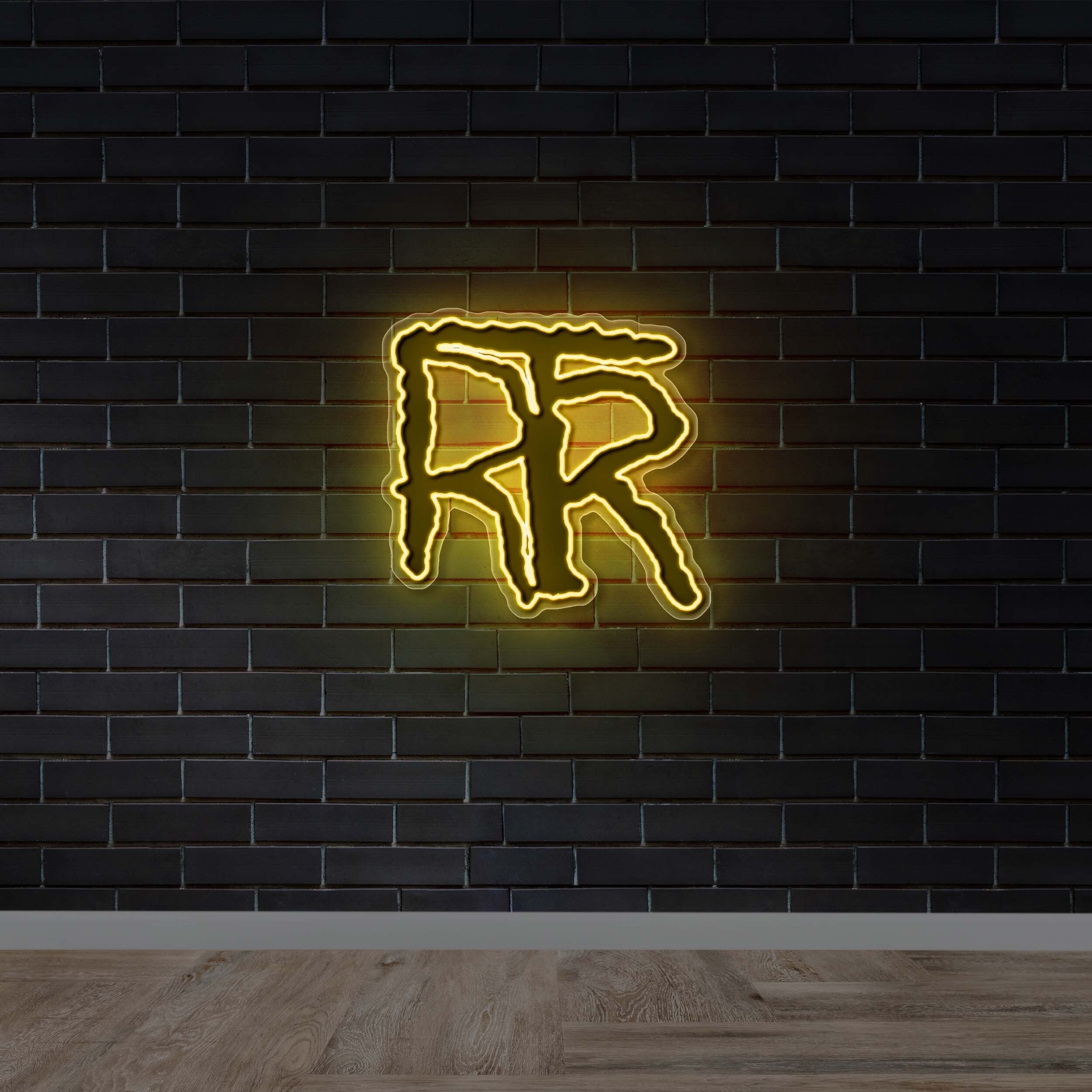 RR Graffiti Logo - Premium Neon Artwork
