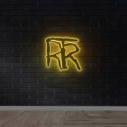 RR Graffiti Logo - Premium Neon Artwork